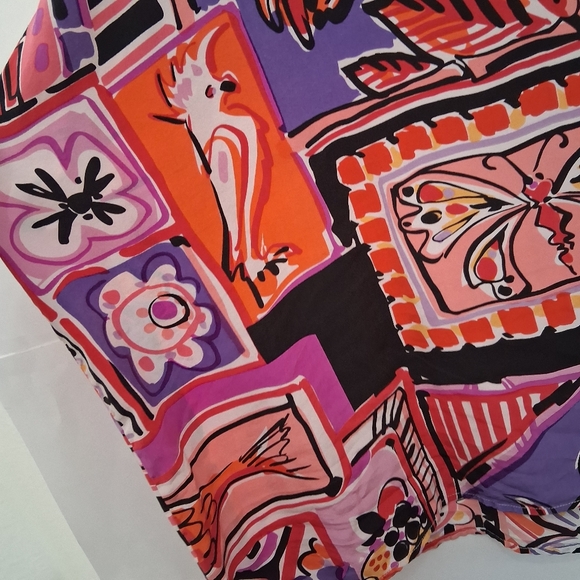 BOB MACKIE Pink Art Design Button Down Shirt Size 2X - Picture 6 of 9